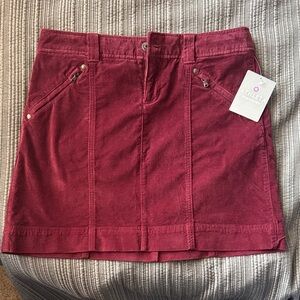Athleta Berry Corduroy Mini Skirt